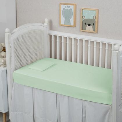 Imagem de Forro de Bebê Lençol Berço 2 peças Conjunto 100% Algodão 200 Fios Toque Macio