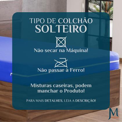 Imagem de Forro de Cama Solteiro Box Capa Colchao em Malha com Zíper Luxo e Praticidade
