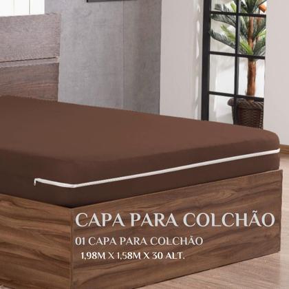 Imagem de Forro de Cama Solteiro Box Capa Colchao em Malha com Zíper Luxo e Praticidade