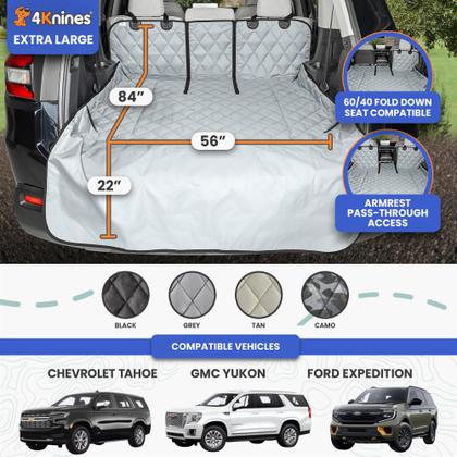 Imagem de Forro de Carga SUV 4Knines 142cm Cinza para Bancos Rebatíveis