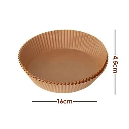 Imagem de Forro De Papel Airfryer Forma Antiaderente 100 Unidades Descartáveis - ShopMix
