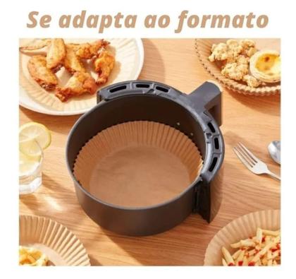 Imagem de Forro De Papel Anti Gordura Para Airfryer Kit Com 50 Formas