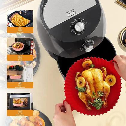 Imagem de forro de silicone para air fryer forma para airfryer de silicone forro para air fryer