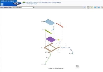 Imagem de Forro Interno Do Teto Solar Ford Fusion 2013 2014 2015 2016