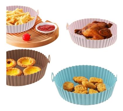 Forro P/ Air Fryer De Silicone Reutilizável Antiaderente Nf - Não informado Imagem de Forro P/ Air Fryer De Silicone Reutilizável Antiaderente Nf