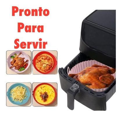 Forro P/ Air Fryer De Silicone Reutilizável Antiaderente Nf - Não informado Imagem de Forro P/ Air Fryer De Silicone Reutilizável Antiaderente Nf
