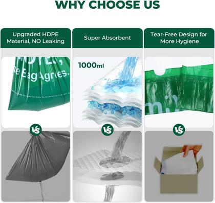 Imagem de Forros de cômoda AWohh, pacote com 120 almofadas absorventes universais