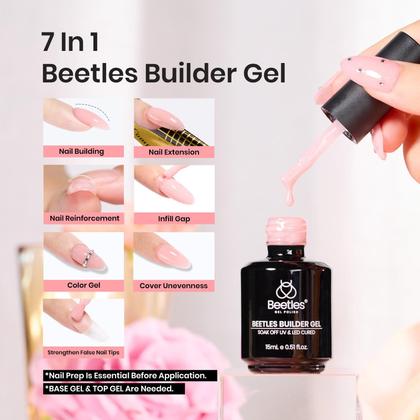 Imagem de Fortalecedor de unhas Builder Gel Beetles 7 em 1 Nude Pink Glitter