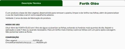 Imagem de Forth Óleo Vegetal: Limpeza, Brilho Intenso e Proteção Eficaz para suas Plantas, com Potencialização de Inseticidas