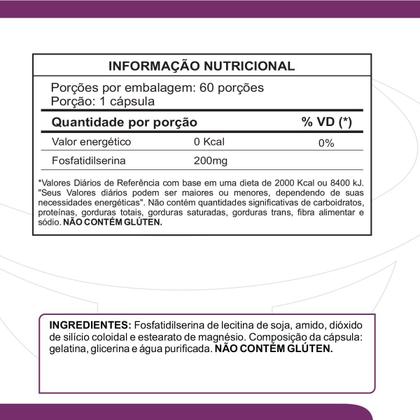 Imagem de Fosfatidilserina 200mg 60 cápsulas