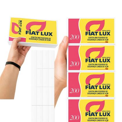 Imagem de Fósforo Fiat Lux Longos 5cm - 200 Unidades Pacote com 16 caixa atacado