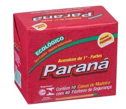 Imagem de Fosfóro Paraná Madeira Eco40 com 02 pacotes com 10 unidades cada