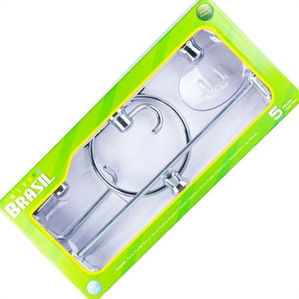 Imagem de Fox Kit Aces.P/Wc Brasil Cromado  5Pc