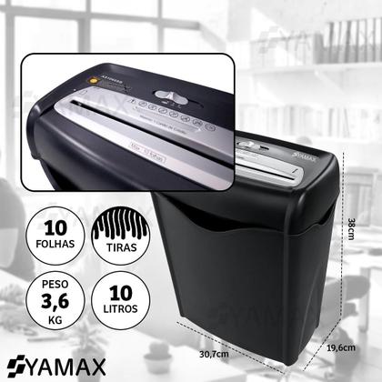 Imagem de Fragmentadora Aurora As1060sb 10fls Preto Tiras