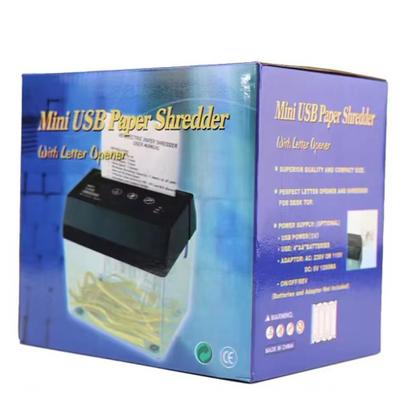 Imagem de Fragmentadora automatico portatil triturador picador de papel para mesa cortador folhas usb pilhas bivolt