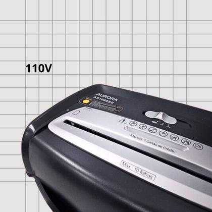 Imagem de Fragmentadora de Papel A4 10 Fls Cartão Clip Aurora 110V