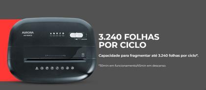 Imagem de Fragmentadora de Papel Aurora 18 Folhas com Cesto As1800CD2 220V Preta
