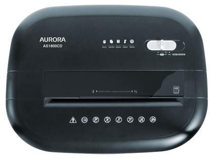 Imagem de Fragmentadora de Papel Aurora AS1800CD Preta C/ Cesto - 110V