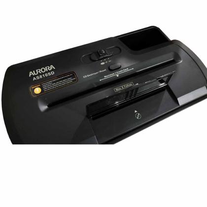 Imagem de Fragmentadora de Papel Aurora Com Cesto AS810SD Preta - 110V