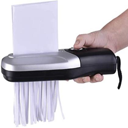Imagem de Fragmentadora de papel automatica triturador cortador documentos folhas cartao sem fio maquina triturar portatil
