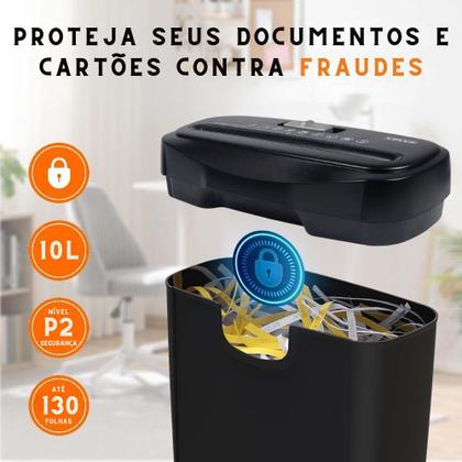 Imagem de Fragmentadora Papel Cartão 6 Folhas Trituradora Picotadora VELVE FR1