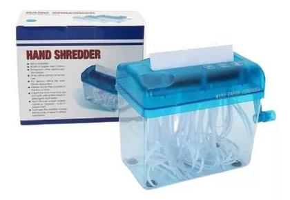 Imagem de Fragmentadora Picador De Papel Manual + Manivel