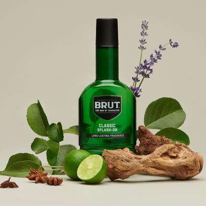 Imagem de Fragrância original Cologne Brut Splash-On 207ml para homens
