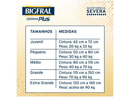 Imagem de Fralda Adulto Bigfral Derma Plus Tam M 18 Unidades