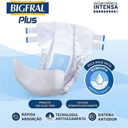 Imagem de Fralda Adulto Bigfral Plus Tam M 08 Unidades