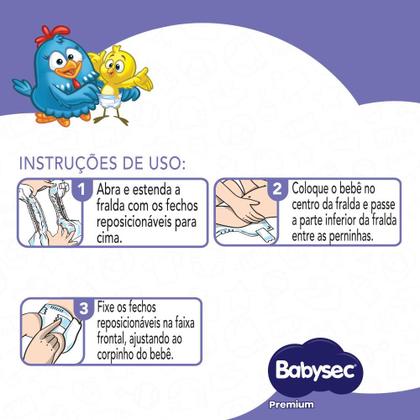Imagem de Fralda Babysec Galinha Pintadinha Premium Hiper G 60 Unidades