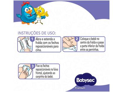 Imagem de Fralda Babysec Galinha Pintadinha Premium Tamanho M 32 unidades