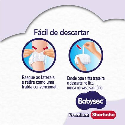 Imagem de Fralda Babysec Galinha Pintadinha Shortinho Premium Mega XG 22 Unidades