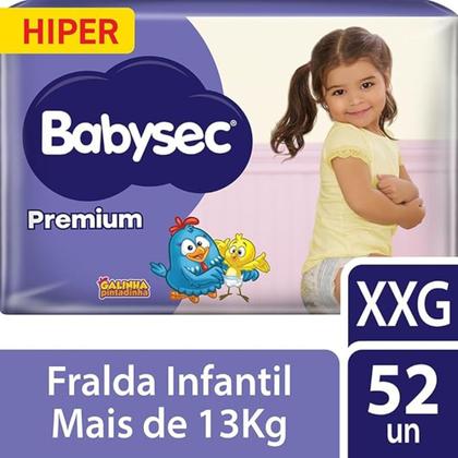 Imagem de Fralda Babysec Premium Hiper XXG 52 Unidades