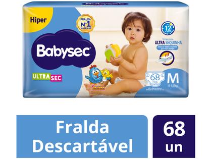 Imagem de Fralda Babysec Ultrasec Galinha Pintadinha Tam. M 5 a 9,5kg 68 Unidades