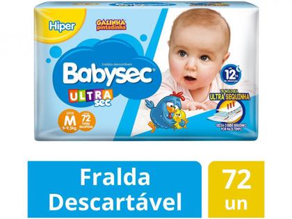 Imagem de Fralda Babysec Ultrasec Galinha Pintadinha Tam. M - 5 a 9,5kg 72 Unidades