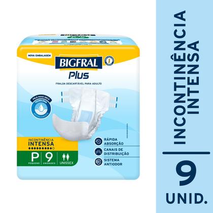 Imagem de Fralda Bigfral Plus P 9 Unidades