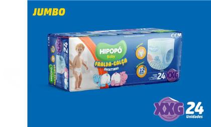Imagem de Fralda Calça Hipopó Baby 6 Pacotes Tamanho XXG