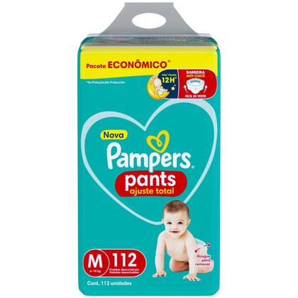 Imagem de Fralda Calça Pampers Pants Ajuste Total Tam. M 6 a 10kg 112 Unidades