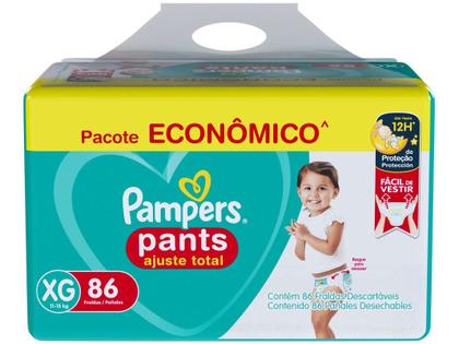 Imagem de Fralda Calça Pampers Pants Ajuste Total Tam. XG 11 a 15kg 86 Unidades