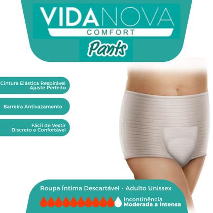 Imagem de Fralda Calça Vida Nova Comfort Pants Geriátrica Incontinência - 32 Unidades - Tamanho G XG