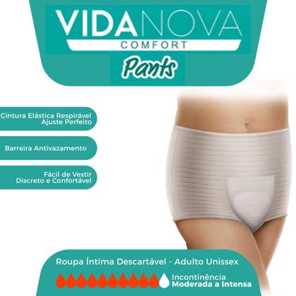Imagem de Fralda Calça Vida Nova Comfort Pants Geriátrica Incontinência - 32 Unidades - Tamanho G XG