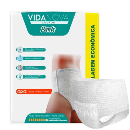 Imagem de Fralda Calça Vida Nova Comfort Pants Geriátrica Incontinência - 32 Unidades - Tamanho G XG