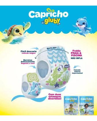Imagem de Fralda Capricho Gluby  Praia e Piscina