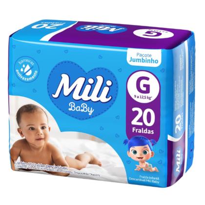 Imagem de Fralda com Alta Absorção Jumbinho tam G C/20 - Mili