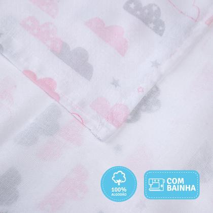 Imagem de Fralda Com Bainha Tecido Duplo Super Luxo 100% Algodão 70x70cm Mami c/ 5 Unidades