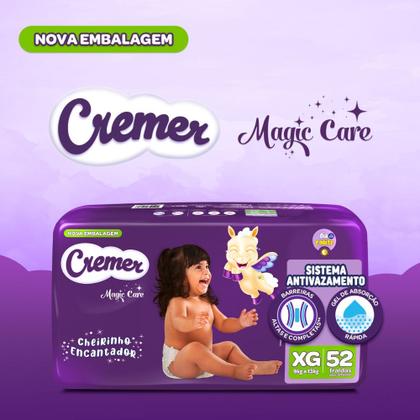 Imagem de Fralda Cremer Magic Care Tamanho XG Pacote Hiper com 52 Fraldas Descartáveis