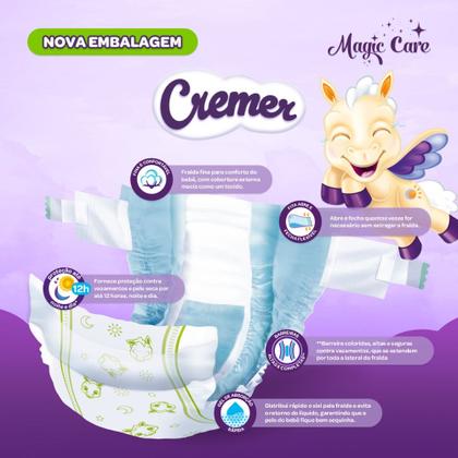 Imagem de Fralda Cremer Magic Care Tamanho XG Pacote Hiper com 52 Fraldas Descartáveis