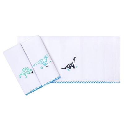 Imagem de Fralda de Boca Paninho de Boca Babete Bordada Para Bebê Com 3 Unidades Papizinha