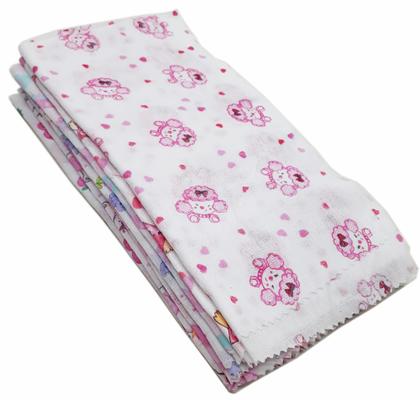 Imagem de Fralda De Pano Estampada 70x70cm Dupla 100% Algodão Kit C/5