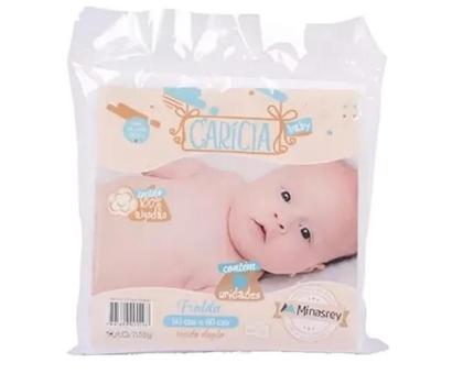 Imagem de Fralda De Pano Kit 10 Caricia Baby Branca